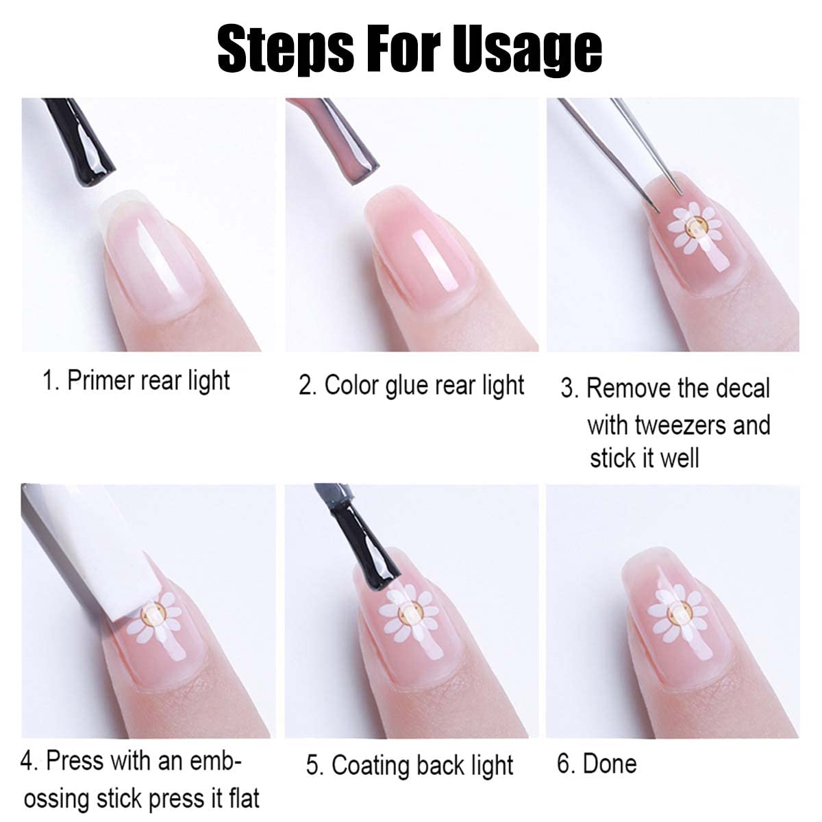 Valentines Nail Stickers Pink Cat Nail Art Stickers 3D Cat Self-Adhesive Nail Design Supply Heart Lover Romantic Cartoon Nail Decals for Women Girls DIY Manicure Decoration