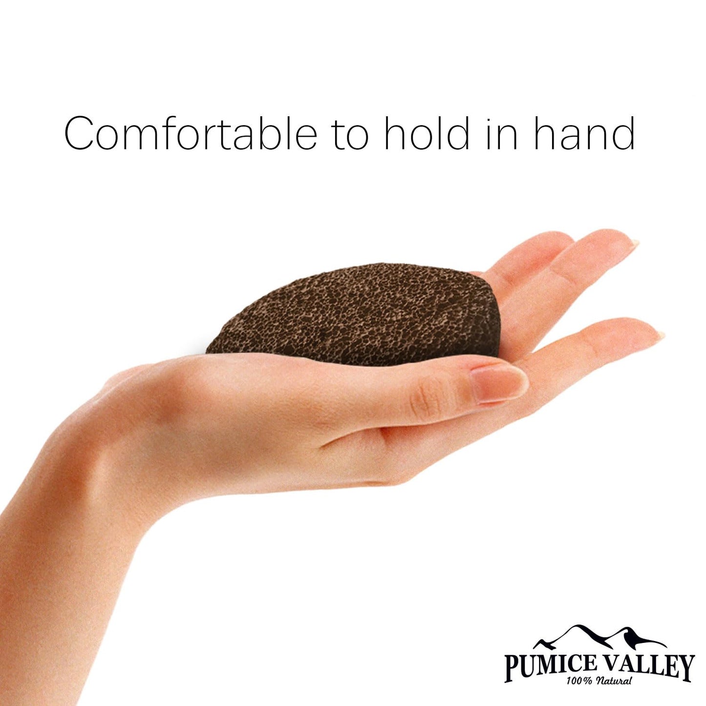 Pumice Stones for Feet - Natural Black Brown Earth Lava Stones Pack of 2 - Callus Corn Remover for Feet Heels and Palm - Pedicure Exfoliation Tool - Dry Dead Skin Scrubber - Health Foot Care