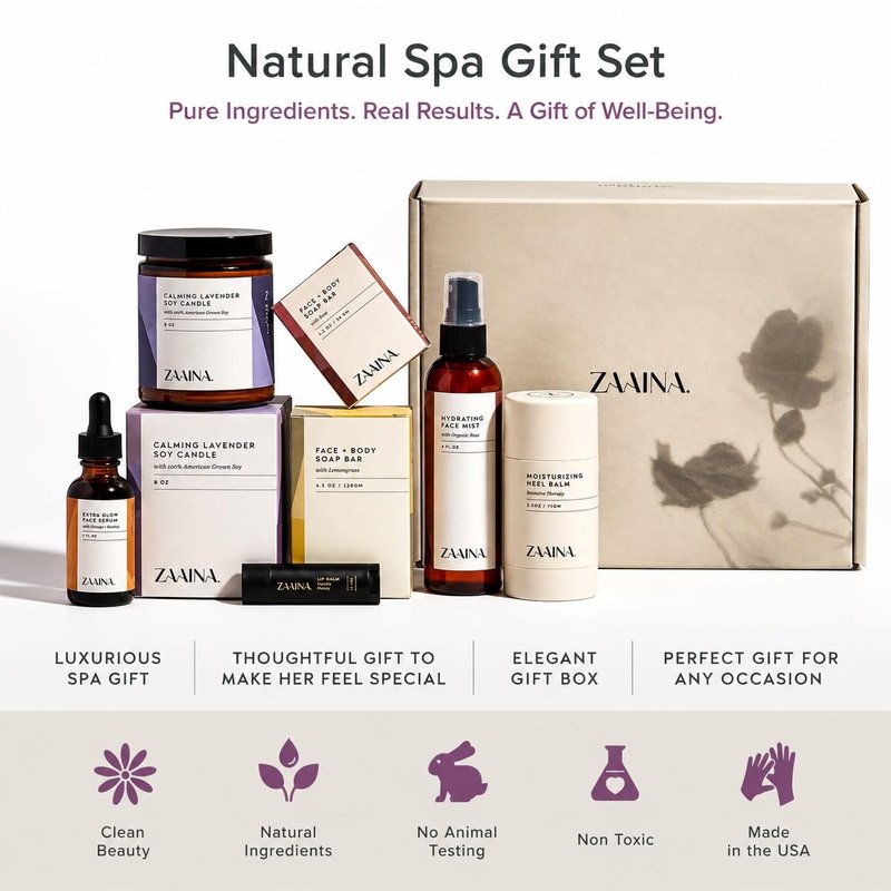 Luxury Spa Gift Basket for Women – Self Care Gifts, Relaxation & Pampering Spa Set, Birthday Gifts for Women, Bath & Body Care Package, Wellness Gift Box for Mom, Wife, Girlfriend, Friend – USA Made