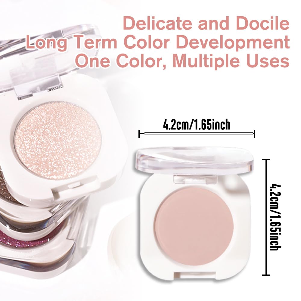 Single Matte Eye Shadow Palette Makeup, Nude Pink Matte Eyeshadow For Mature Women, Monochrome Eye Shadow Makeup, Pigmented Waterproof Sombras Para Ojos, Vegan, Talc, Paraben & Cruelty Free, 19