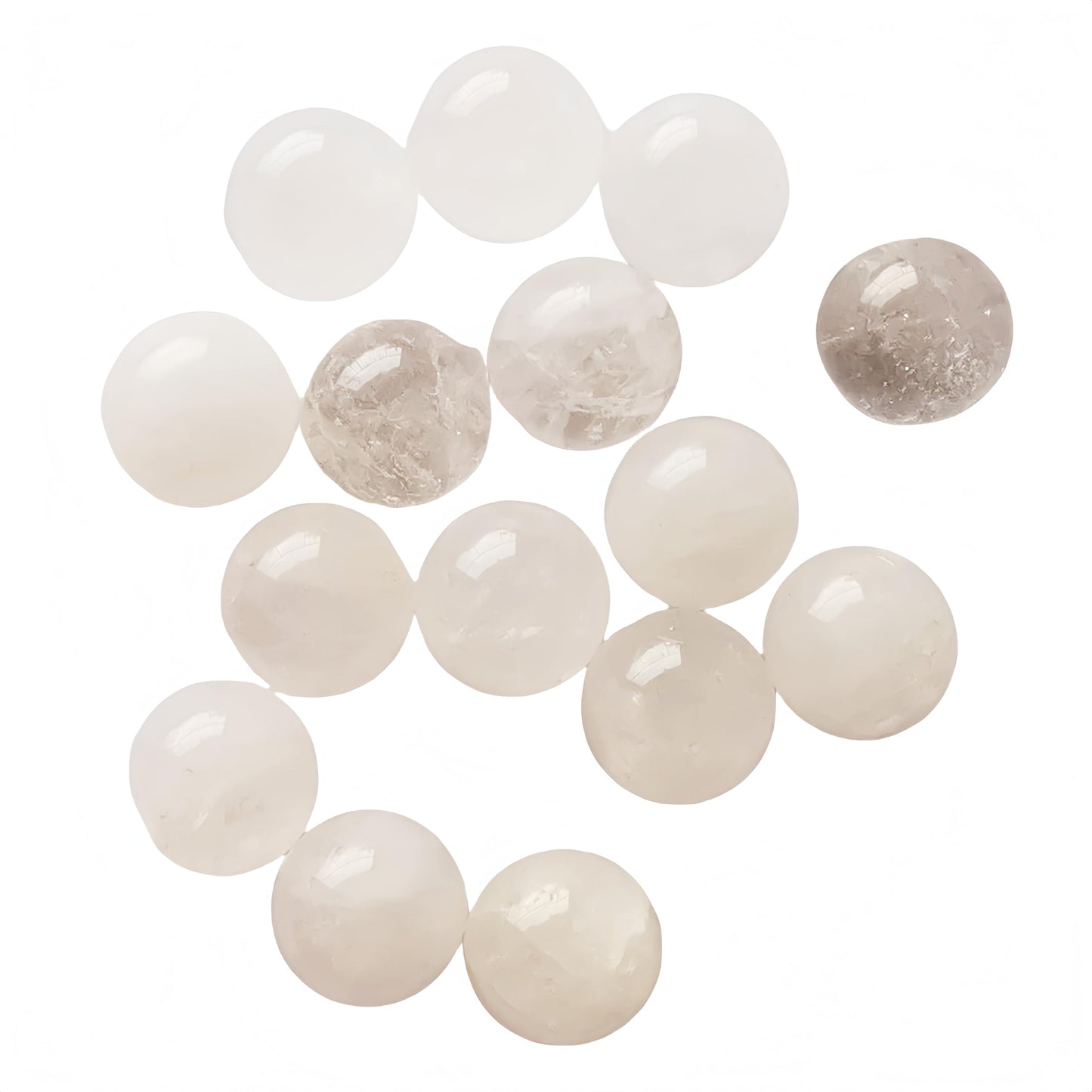 Sunshcat Natural Rock Quartz 0.78 Inchs Crystals and Healing Stone Ball Set,Home Desktop Feng Shui Array Decoration(7 Pieces) ﻿