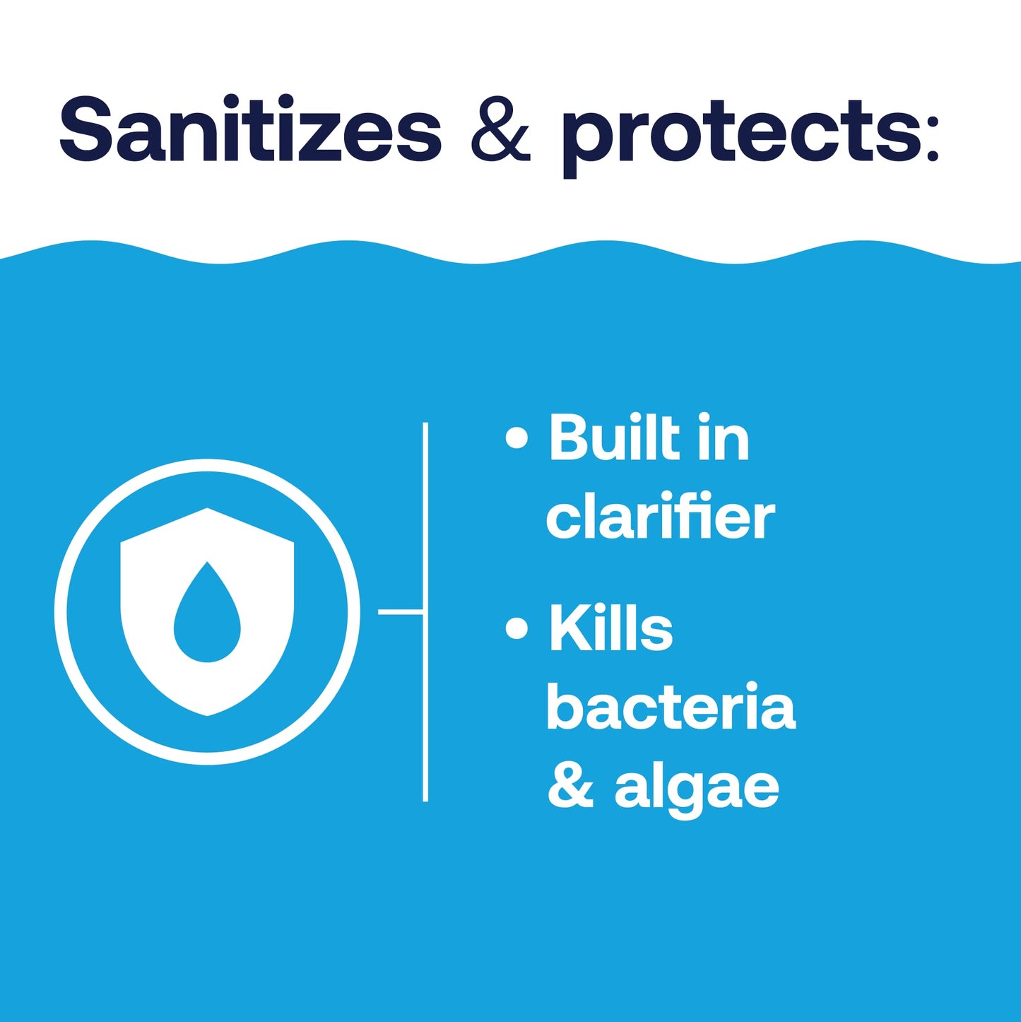 HTH 42047 Pool Care 1" Chlorine Tabs, Swimming Pool Sanitizer with Added Clarifier - Eliminates Bacteria & Algae, Makes Water Clean & Crystal Clear, Sanitizes & Protects - Slow Dissolving, 5 lbs
