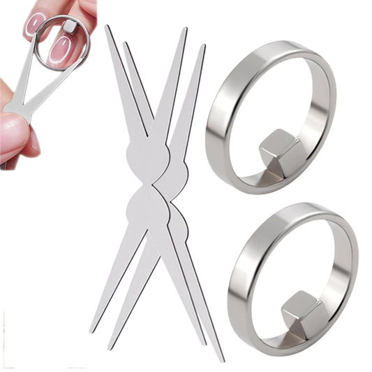 Ring Magnet for Nails, Cat Eye Nail Magnet Tool, Nail Art Magnet for Cat Eye Polish, Magnetic Tool for Wide Beam French Design, Portable Circular Magnet for DIY Manicure
