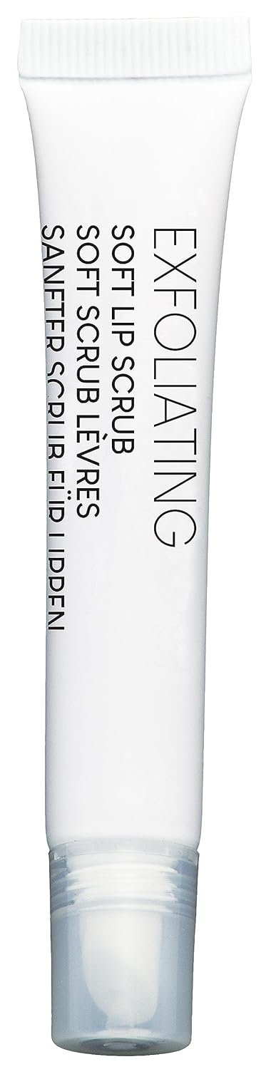 L'Action Paris Exfoliating Soft Lip Scrub, Smooth and Plumped Lips, Sugar Crystals for Gentle Exfoliation, Slanted Applicator, Soothing Shea and Mango Butter Formula 12ml