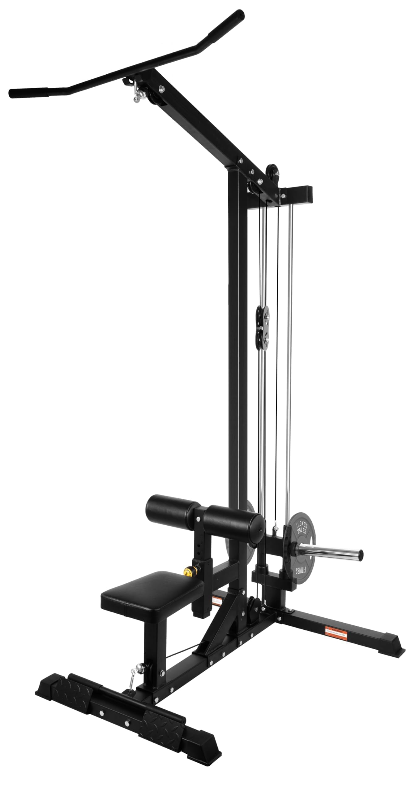 Fitvids LAT All-in-one Machine with High and Low Pulley Station, LAT PullDown and LAT Row Cable Machine, LAT Tower with Adjustable Leg Support for Home Gym Total Body Training