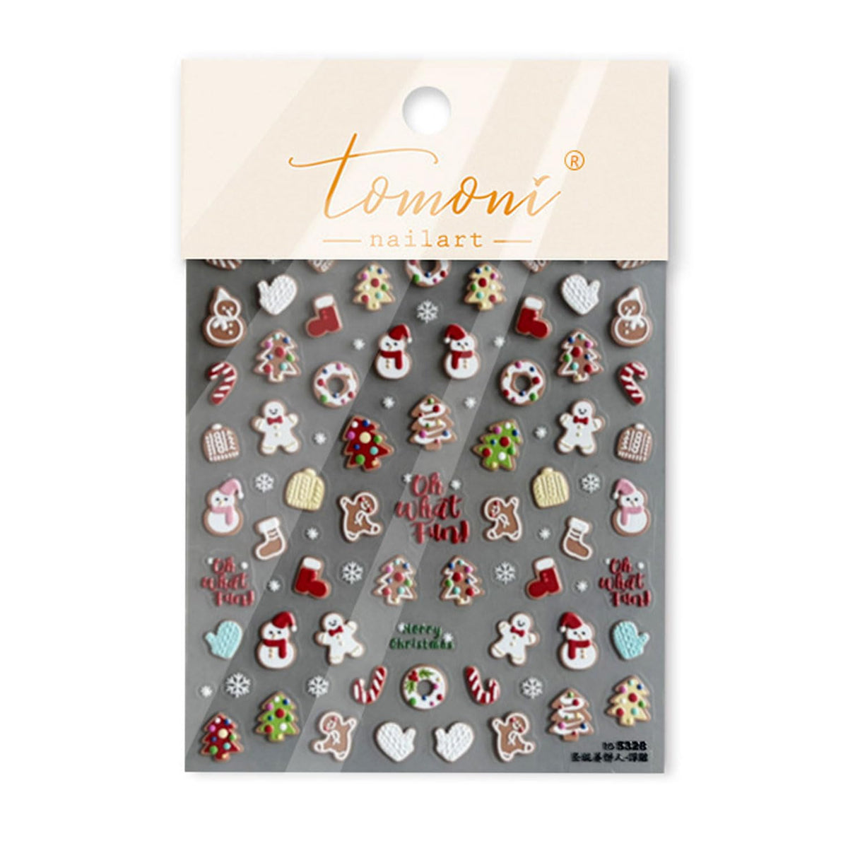 Christmas Nail Stickers for Nails Art - Cute Gingerbread Man Nail Decals Snowflake Snowman for Nails Winter Xmas Tree Nail Design Adhesive Sticker Sliders for Women Nail Art Decorations