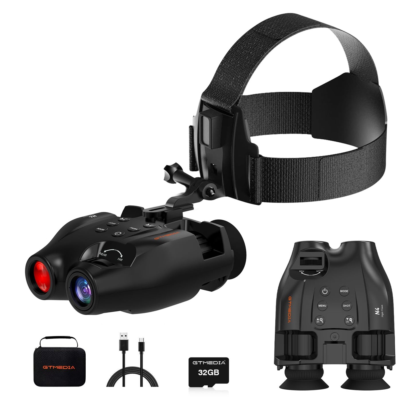 Night Vision Goggles, 984ft Digital Infrared Night Vision Binoculars with Camera, Head or Helmet Mounted, Tech Gifts for Men, NVG Goggles for Camping Hunting & Security