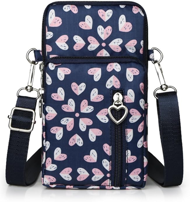 JANKS Small Crossbody Bag for Women - Mini Phone Purses with Crossbody Strap and Wallet - Nylon Arm Bag