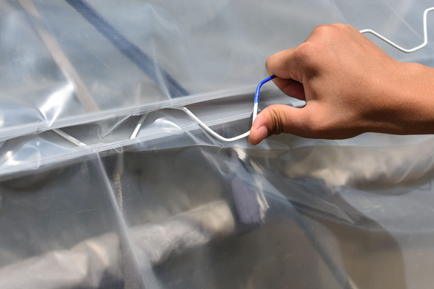 letsFix Greenhouse Spring Wire & Lock Channel 6.6 ft - PVC Coated Spring Wire & Aluminum U-Channel Bundle, Farmer Greenhouse Poly Film or Shade Cloth Attachment, 200 Mounting Screws Included [40 Pack]