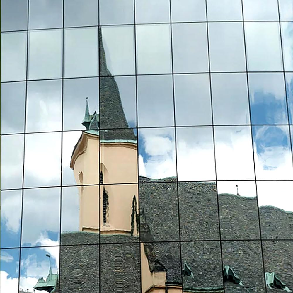 BDF S03 Window Film Highly Reflective Mirror Daytime Privacy and Sun Control Silver (Extremely Dark) - 60in X 24ft