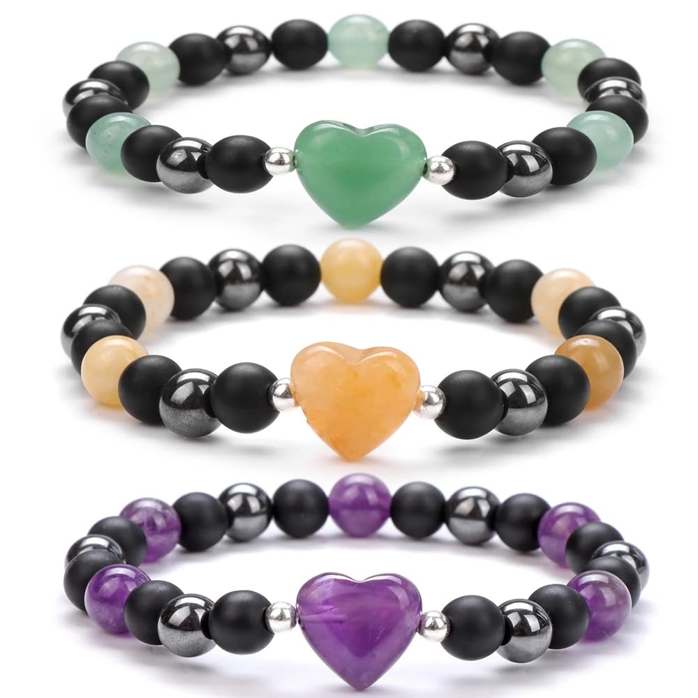 Natural Heart Shaped Watermelon Red Stone Beads 10mm Loose Crystal Healing Beads for DIY Necklace Bracelet Making Gemstone Craft Supplies