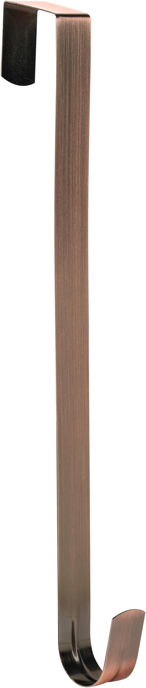 Wreath Hanger for Front Door, Slim Over The Door Hook, Easy to Use and Reusable Holiday Wreath Holder for Christmas, Thanksgiving, Halloween and Daily DÃ©cor(15" Antique Brass, 1)