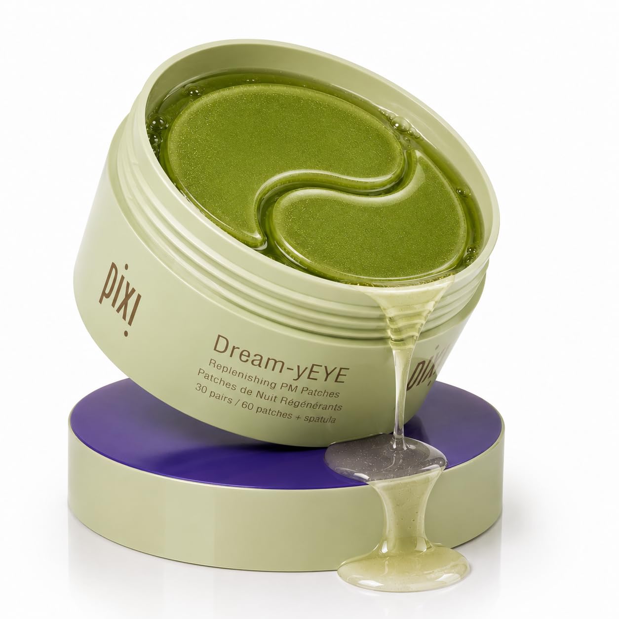 Pixi Beauty Dream-yEYE Calming Hydrogel Under Eye Patches with Ceramides for PM | Vitamin A and Jasminie Hydrate, Smooth & Restore Under Eyes | 60 Patches