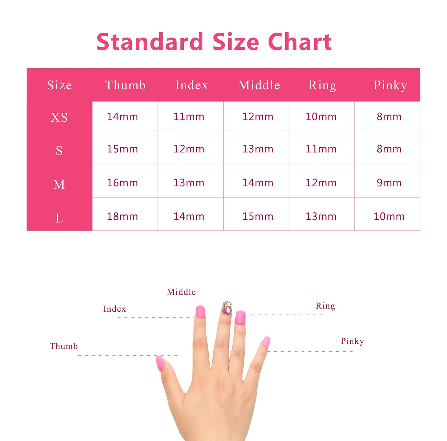 LOVFUL Press on Nails Wild Blooming French Tip | Handmade with Full Covered Crystals | Reusable Fake Nails | Almond Regular 1.0 in | H156-S