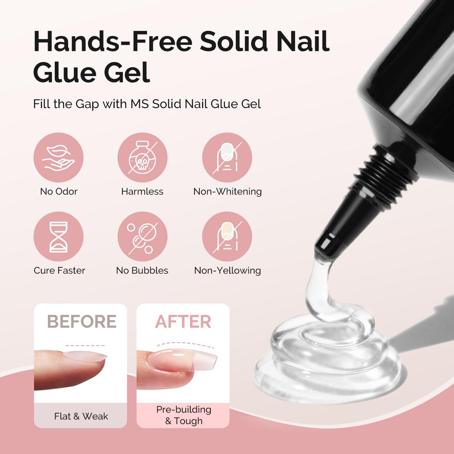 MelodySusie Square Gel Nail Tips Kit-300Pcs 15 Sizes Pre-Building Apex Fake Nail Tips 20gSolid Nail Glue Gel,Half Matte Full Cover Clear Acrylic Nail,Thick Strong Long Lasting for Home DIY&Salon