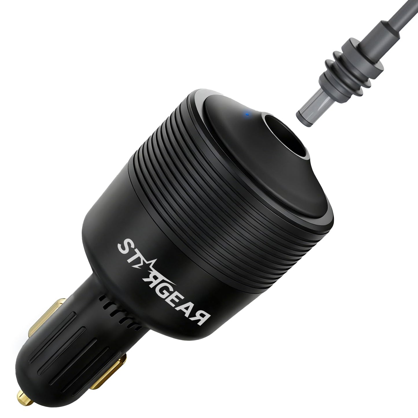 STARGEAR Starlink Mini Car Adapter 12V to 24V DC Step Up Converter with 60W Car Cigarette Lighter Adapter, Starlink Mini 12V Adapters Supports 16 AWG Official 30M, Ideal for RV, Boat, Trailer（Black）