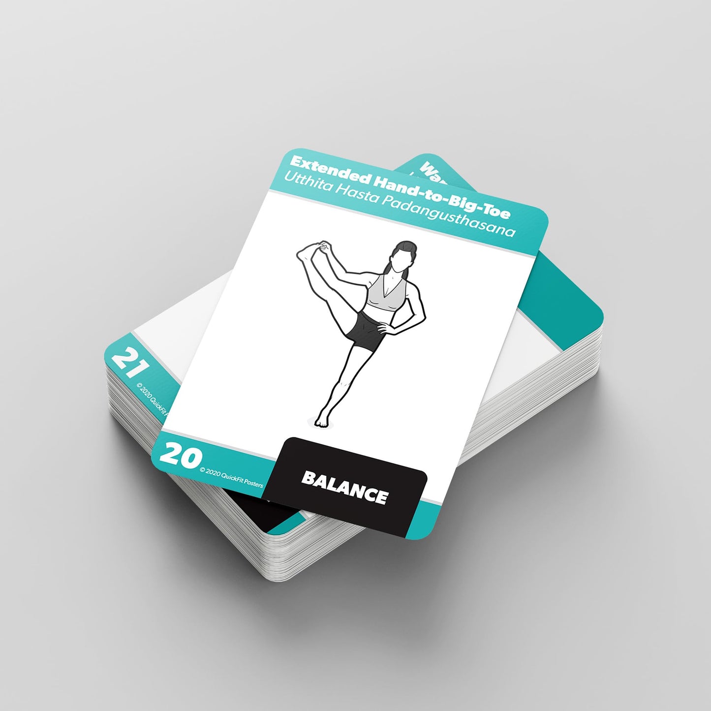 Palace Learning Yoga Pose Exercise Cards - Yoga Positions and Workout Fitness Cards with Over 50 Poses - 2.5" x 3.5"""