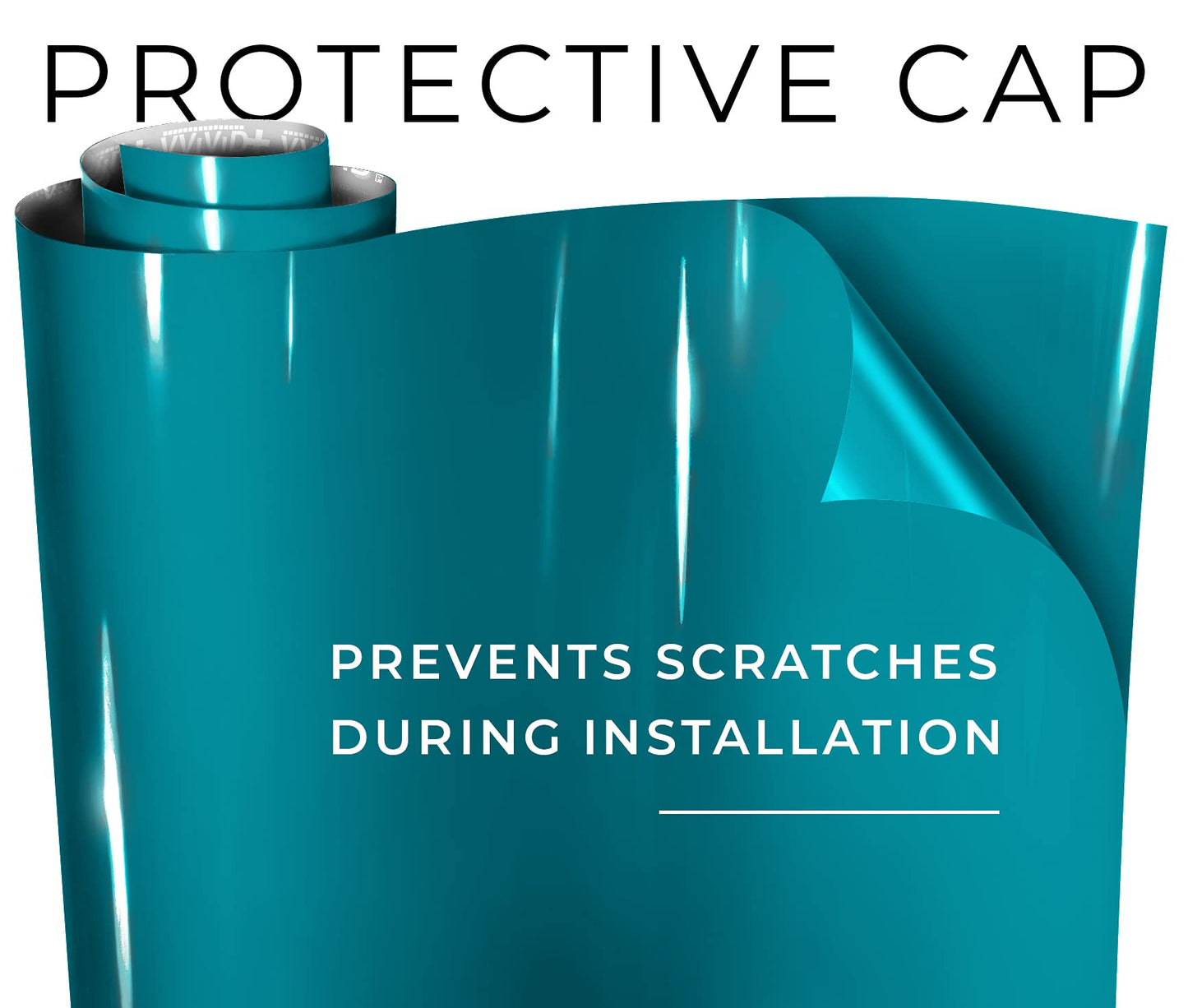 VViViD+ Ultra Gloss Miami Blue Vinyl Car Wrap (25ft x 5ft)