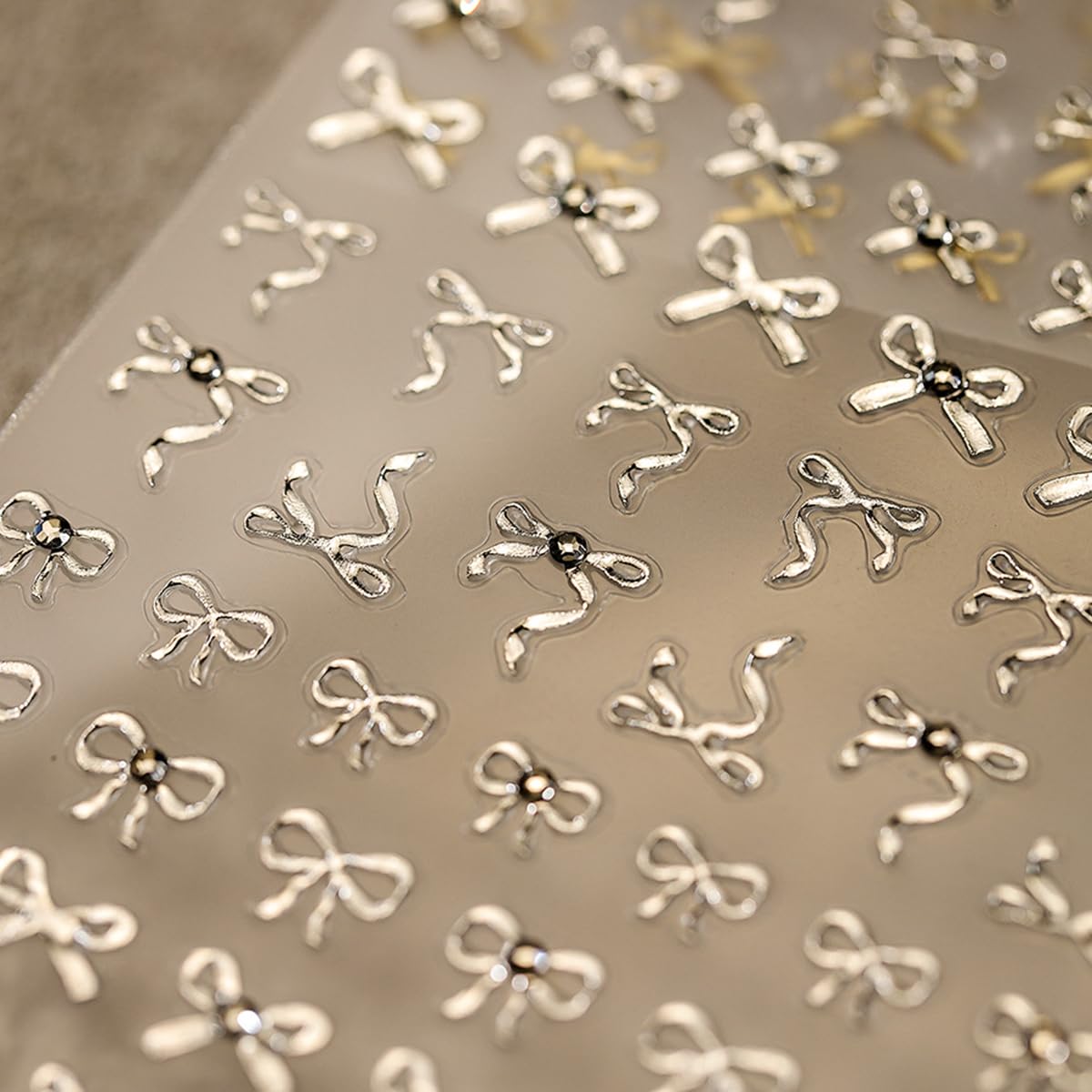 Gold Bow Nail Stickers for Nail Art Coquette Bow Nail Decals with 3D Rhinestone Design Bows Stickers for Nails Self Adhesive Nail Art Supplies Charms for Women Girls DIY Manicure 1 Sheet