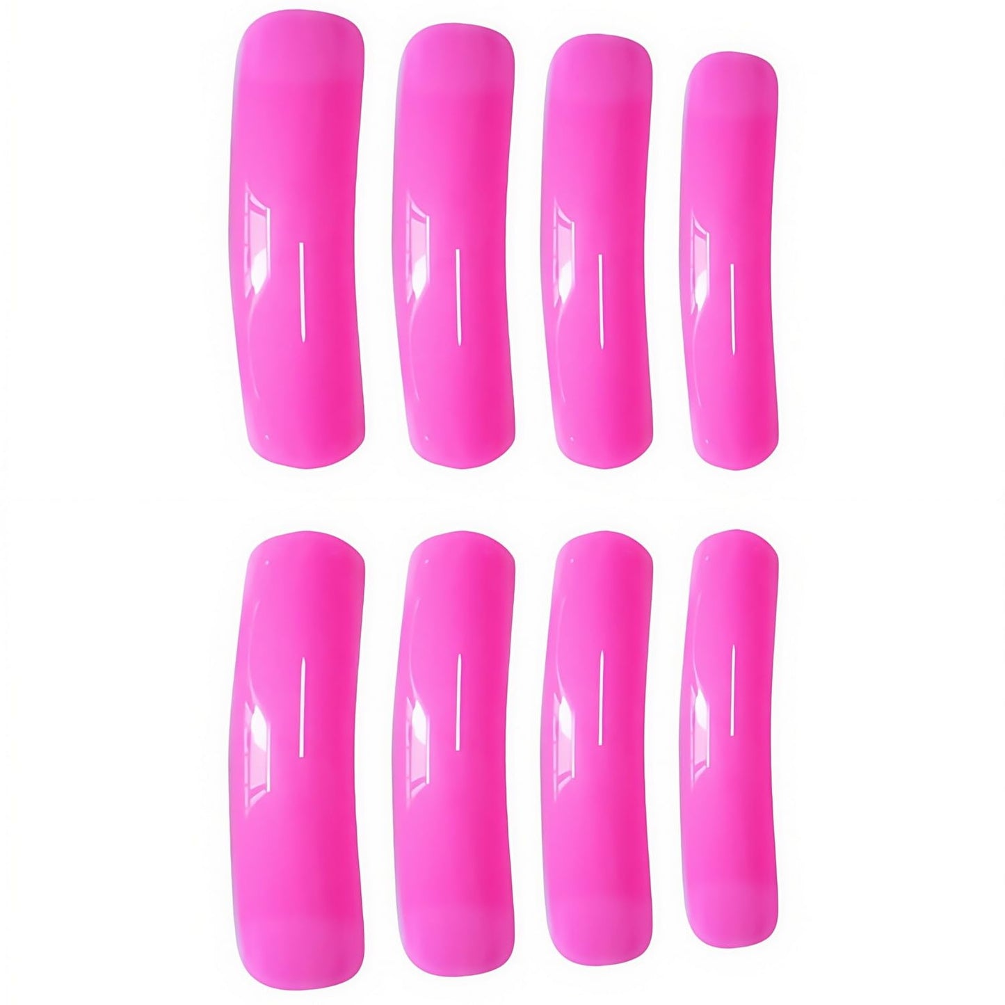 Curved Press on Nails Extra Long Square Fake Nails Glossy Full Cover Pink Curve Fake Nails Gel Acrylic Glue on Nails for Women Girls Art Manicure KIt