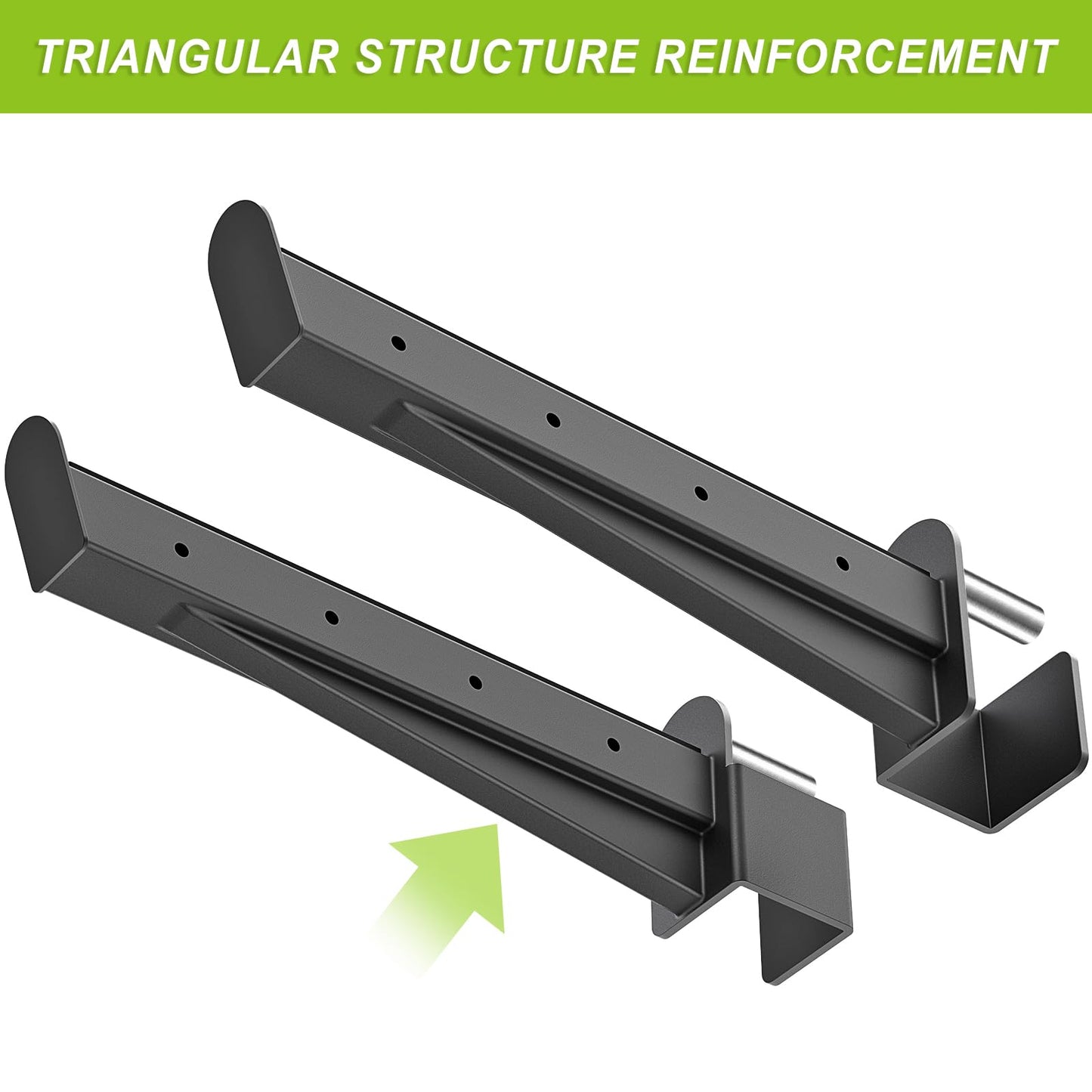 Kipika Safety Spotter Arms for 3" x 3"" Power Racks with 5/8"" & 1"" Holes - Heavy Duty Barbell Safety Catches with Rubber Pad - Adjustable and Easy to Install - Set of 2"