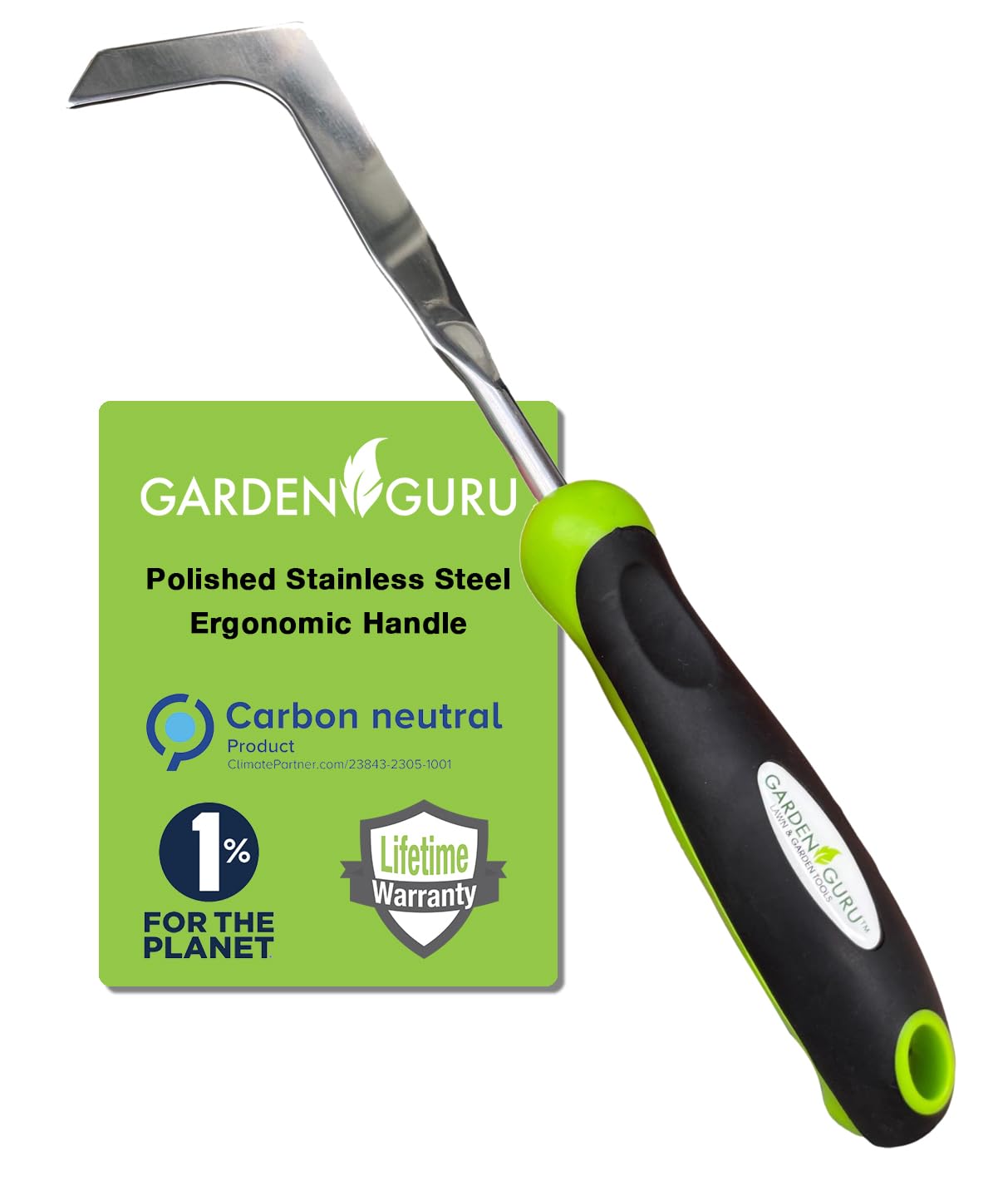Garden Guru Patio Crack Weeder Tool with Ergonomic Handle â Stainless Steel Weed Puller for Patio Sidewalk Driveway Cracks | Rust Resistant