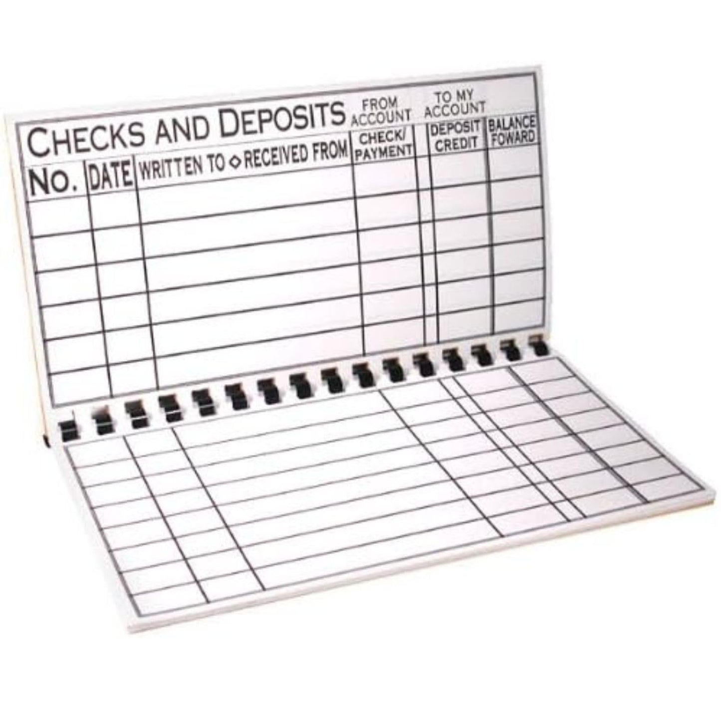 Jumbo Print Check Register Book - Large Print, Easy-to-Read, Spiral Bound, 56 Pages for Personal Accounting, Easy Transaction Reference, 10"L x 5¼"W