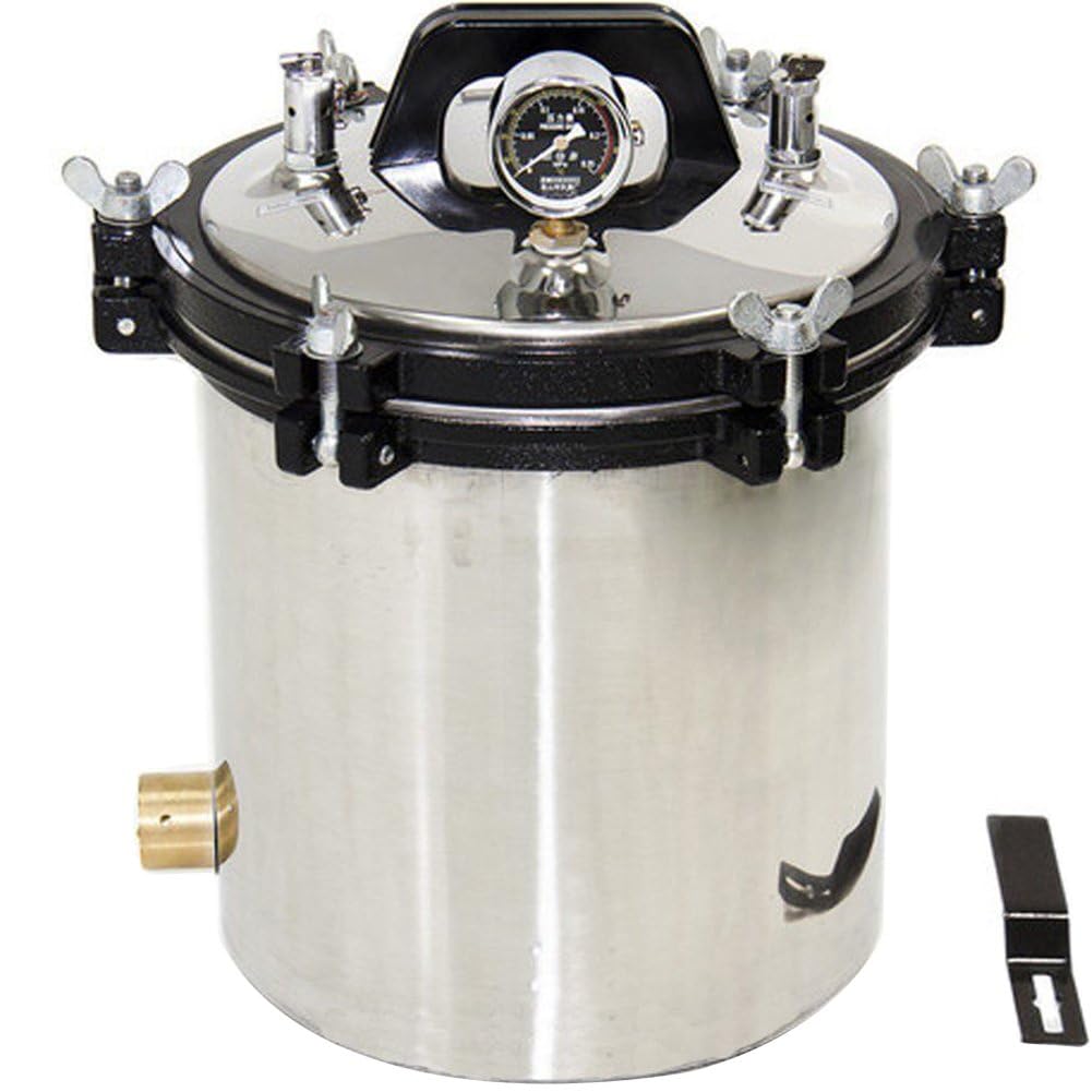 TINTON LIFE Electric Pressure Canner 4.7 Gallon Autoclave Steam Sterilizer 18L 110V Portable Stainless Steel Shell Pressure Tank