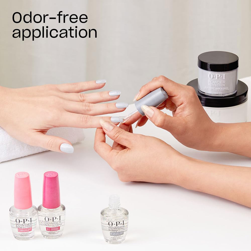 OPI Powder Perfection Black Onyx | Opaque Dark Black Crème Nail Dipping Powder | Acrylic Alternative