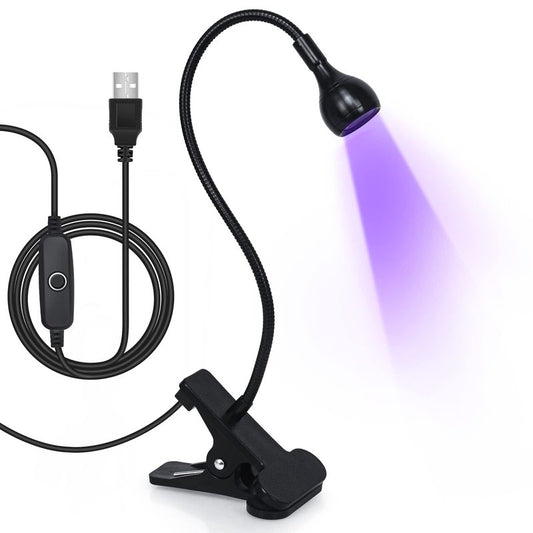 AORAEM Nail Lamp LED Nail Manicure Light Nail Polish Curing Lamps with Black Gooseneck and Clamp for Gel Nails