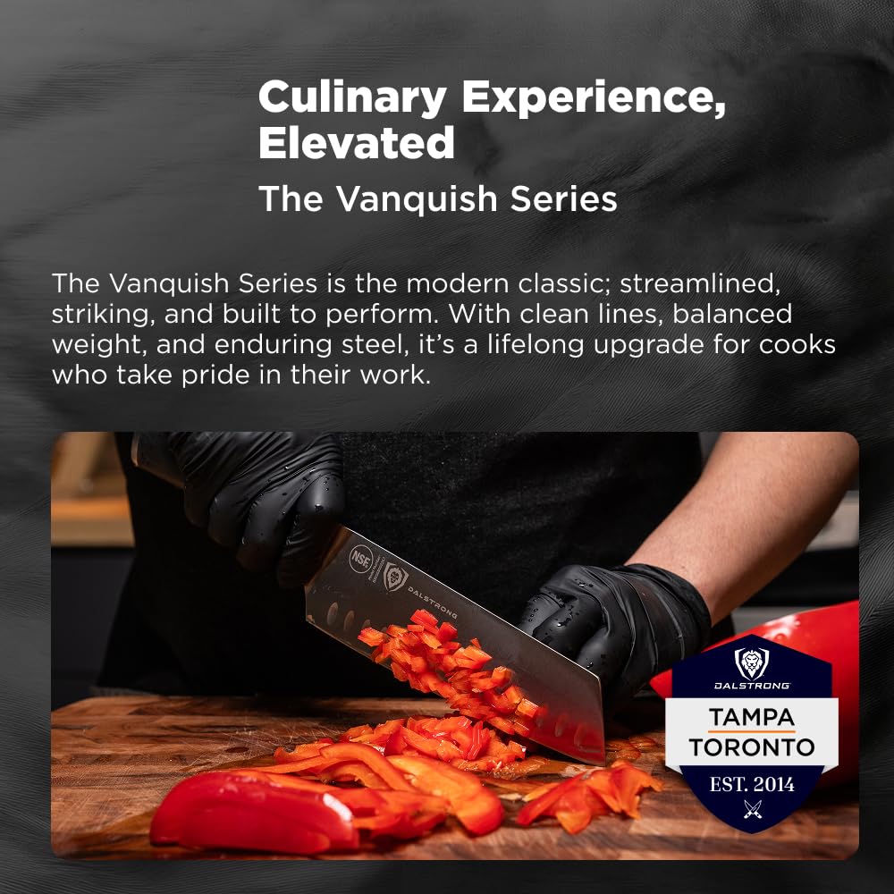 Dalstrong 24 Piece Block Knife Set - Vanquish Series - Stainless Steel Knife Set with Block & Kitchen Scissors - Forged High Carbon German Steel - Premium POM Black Handles - NSF Certified