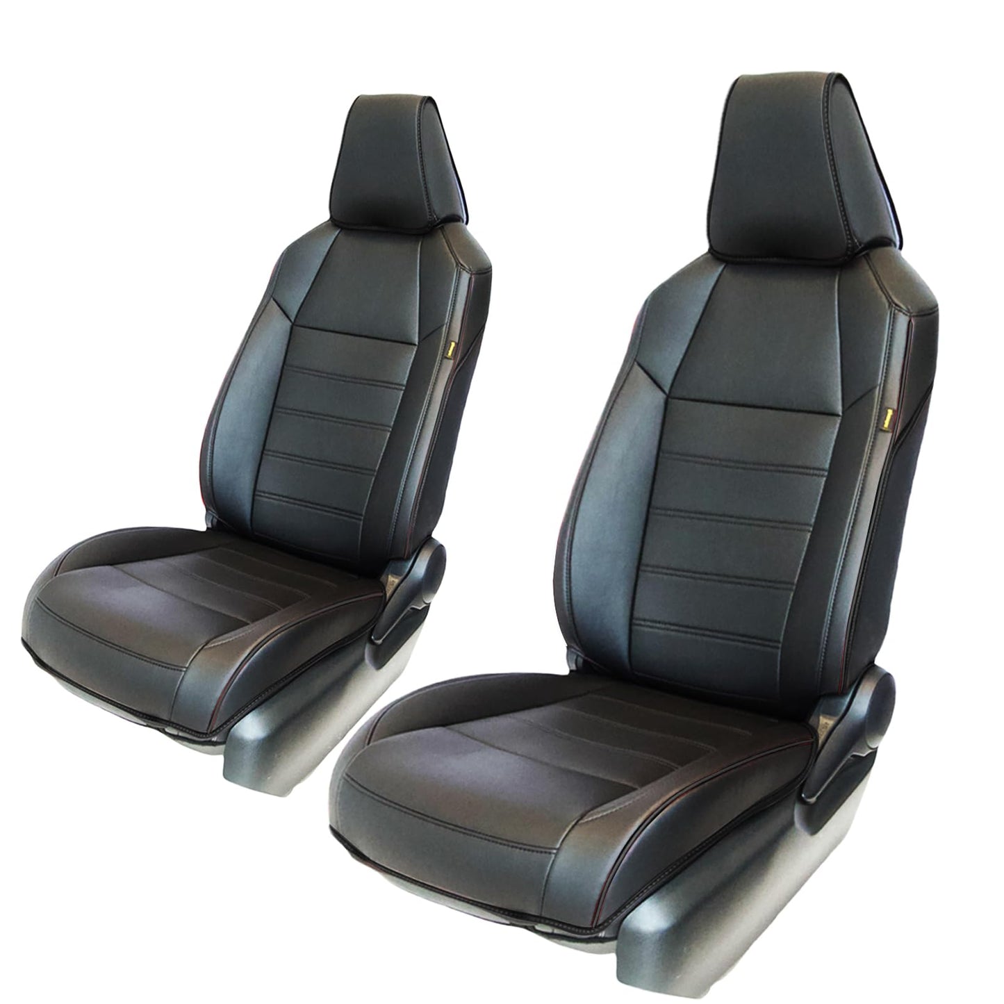 Syusvluc Custom Fit Front Seat Covers for Toyota Rav4 Corolla Cross Sienna Universal Car Seat Protectors with Waterproof and Easy to Install for Women Front Seat Cover - Faux Leather（Black）
