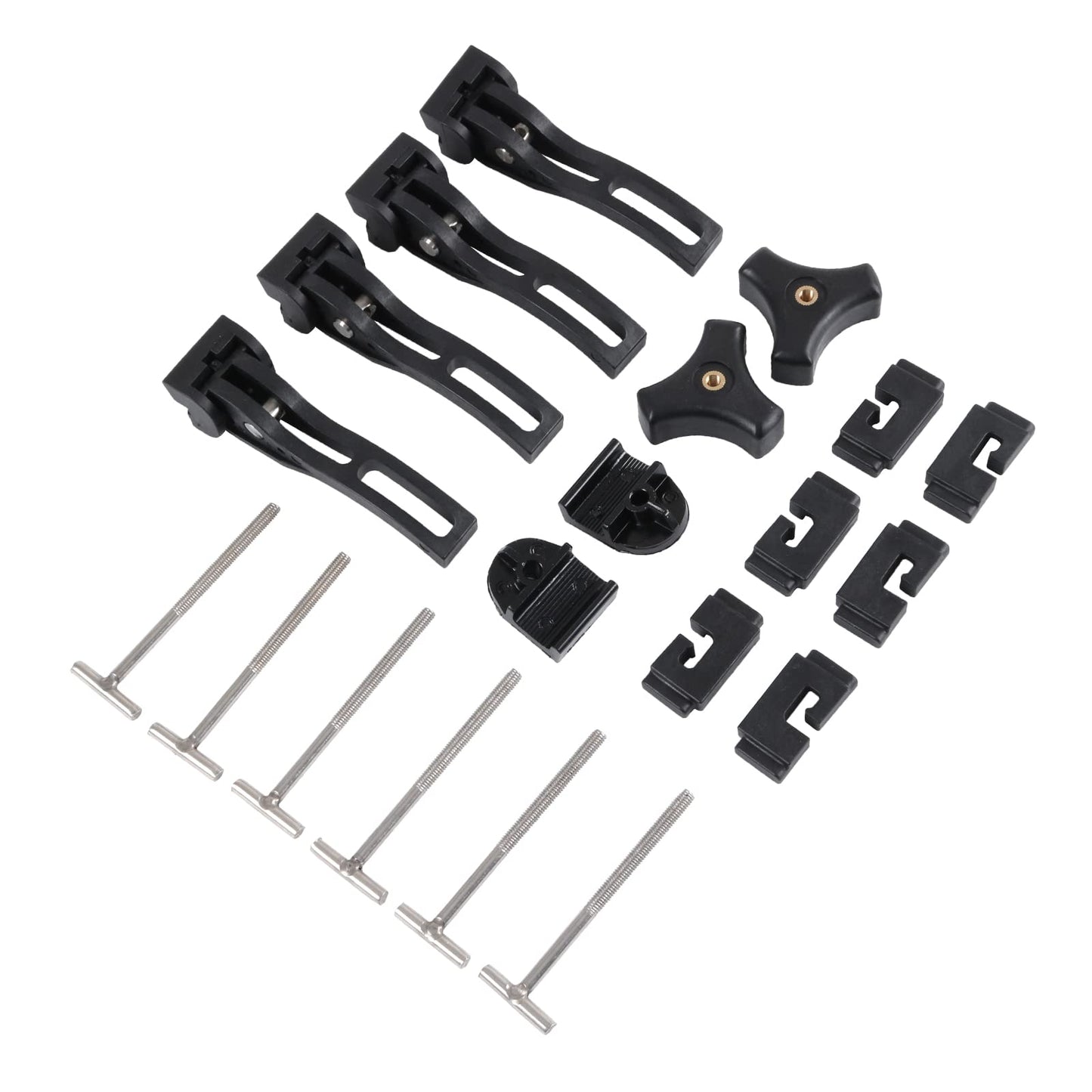 DICMIC Truck Tonneau Cover Replacement and Accessories Part Kit for Hard Tri-fold & Quad-fold Truck Bed Cover Include Nut, T-Bolt and Tonneau Cover Clamp, 4X Rear Clamp