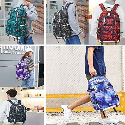 Basketball Player 30 Multifunction Backpack Travel Student Backpack Fans Bookbag For Men Women (1)