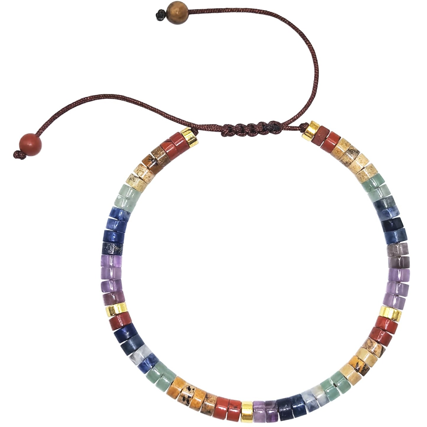 Vyooxcy Chakra Bracelets for Women，7 Chakra Bracelet Crystal Beaded Healing Bracelet for Women Spiritual Bracelets ，Healing Crystals Meditation Relax Women Anxiety