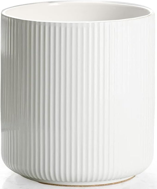 getstar Large Utensil Holder for Kitchen Counter, 5.6" Vintage Ceramic Utensils Crocks Utensil Organizer for Spatula Farmhouse Kitchen Decor