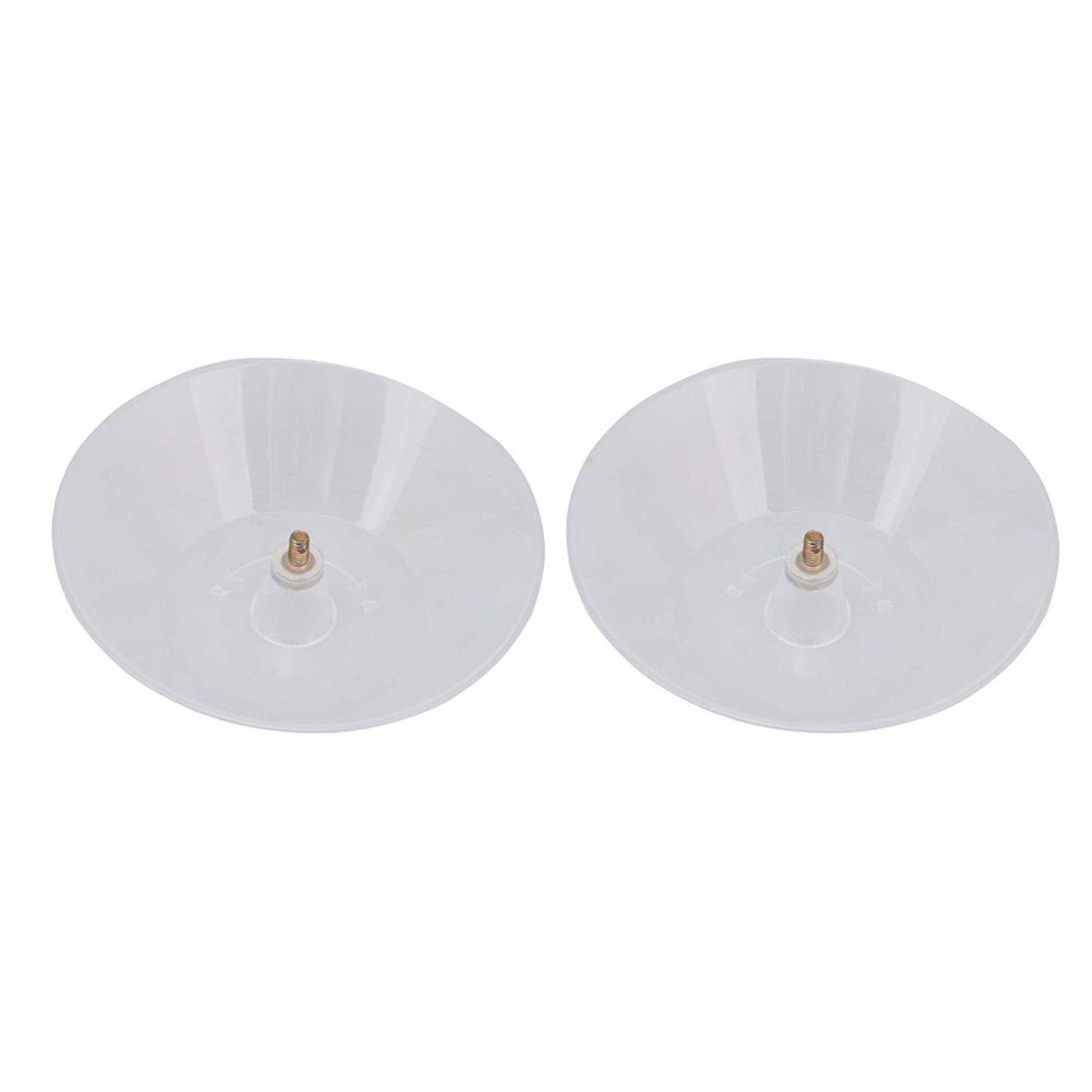 Walmine Transparent Round Plastic Range Hood Oil Cup Thread Dia 4.5mm Hood Oil Collection for Home Pack of 2