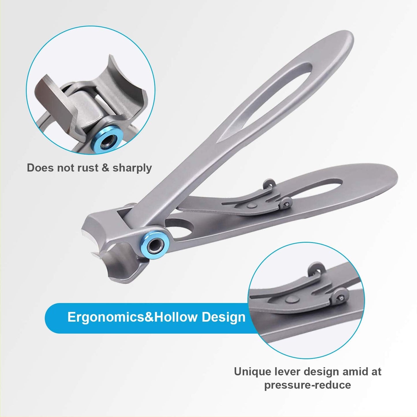 Thick Toenail Clippers, Podiatrist Toe Nail Clippers for Ingrown & Thick & Men & Seniors Toenail and Nail Surgical Grade Stainless Steel Toenail Trimmer Nipper (Red)