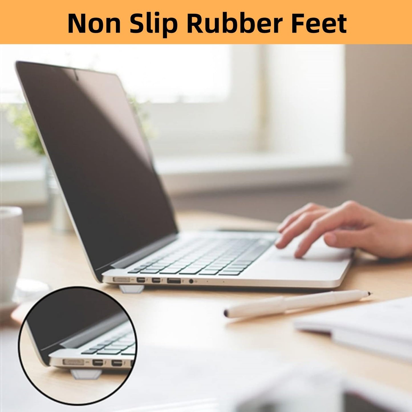 Rubber Feet for Cutting Board, 20PCS Rubber Bumpers Self Adhesive, Clear Rubber Bumper Pads, Square Adhesive Bumper Pads for Speakers, Laptop, Appliances 0.78" x 0.38"""