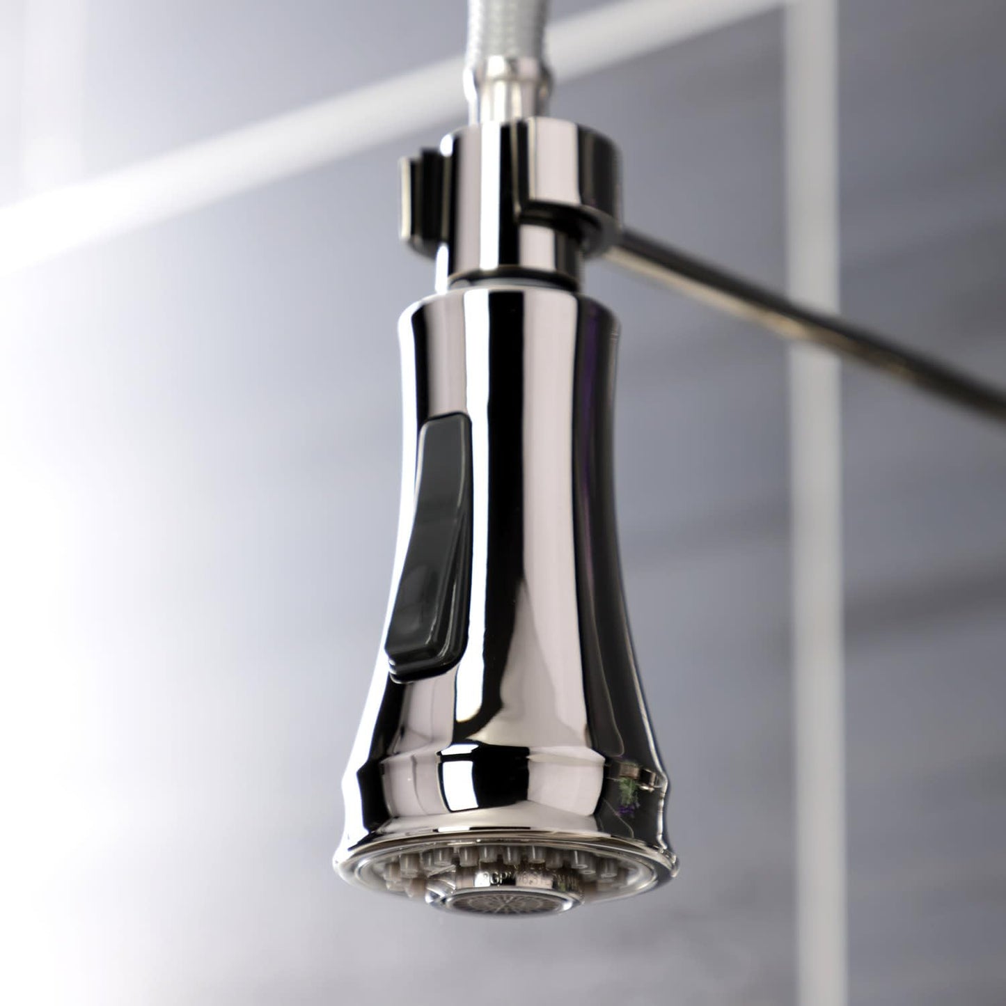 Gourmetier GS1271AL Heritage Two-Handle Deck-Mount Pull-Down Sprayer Kitchen Faucet, Polished Chrome