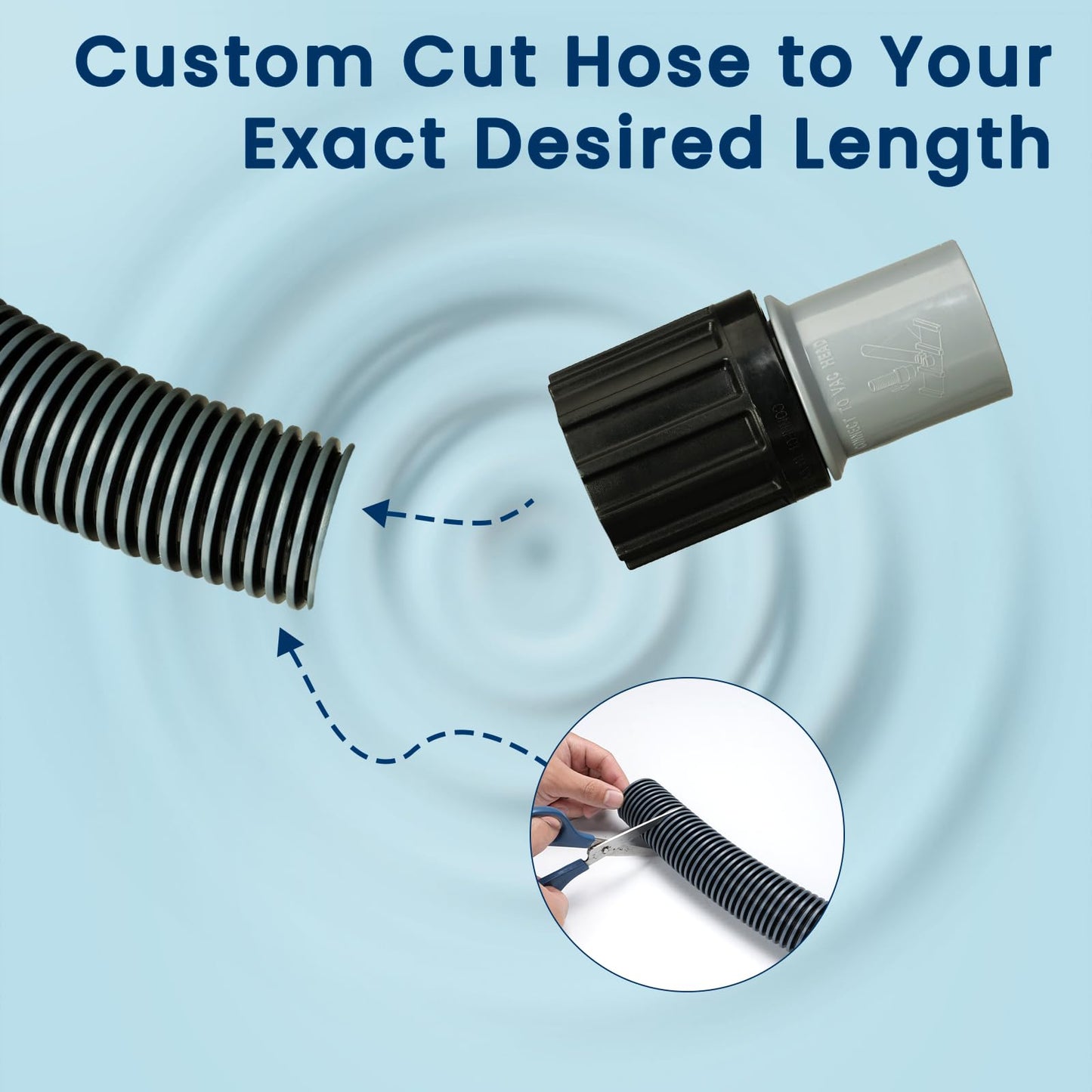Sepetrel Manual Pool Vacuum Hose 1-1/2" x 40 ft, Kink-Free Swivel Cuff Heavy Duty Spiral Wound Pool Cleaner Hose for Inground & Above Ground Pools, Skimmer,Not for Automatic Cleaners