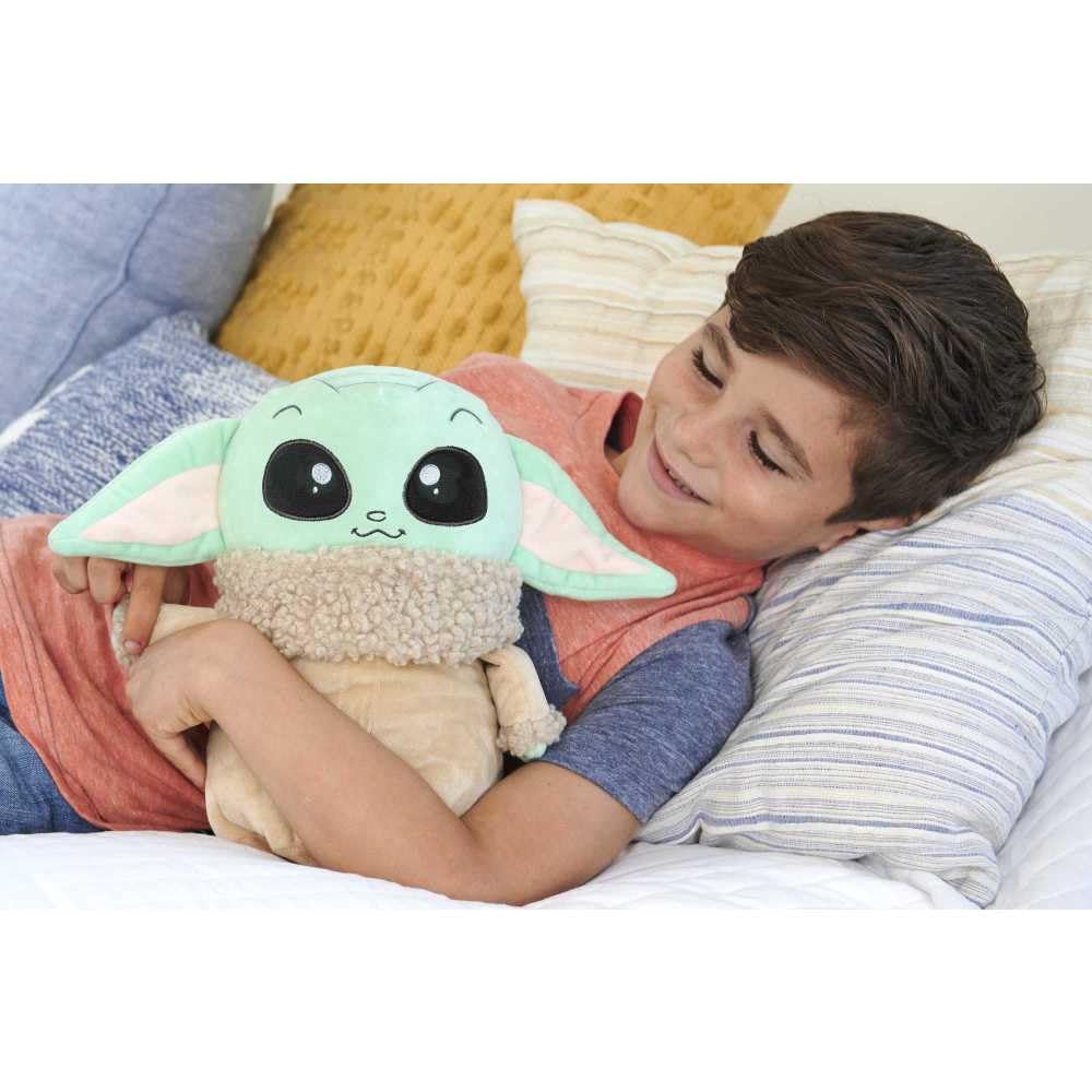 Mattel Star Wars Jumping Grogu Plush Toy with Jump Action & Sounds, Soft Doll Inspired by Star Wars Mandalorian Book of Boba Fett