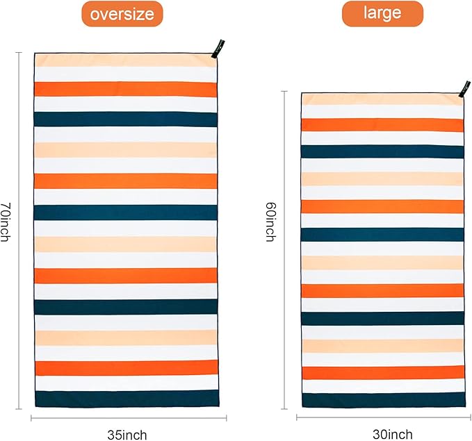Exclusivo Mezcla 6 Pack Microfiber Quick Dry Beach Towels, Large Lightweight Sandfree Pool Towels for Swimming Camping Travel with Bag (Mixed Color, 30x60 Inches)