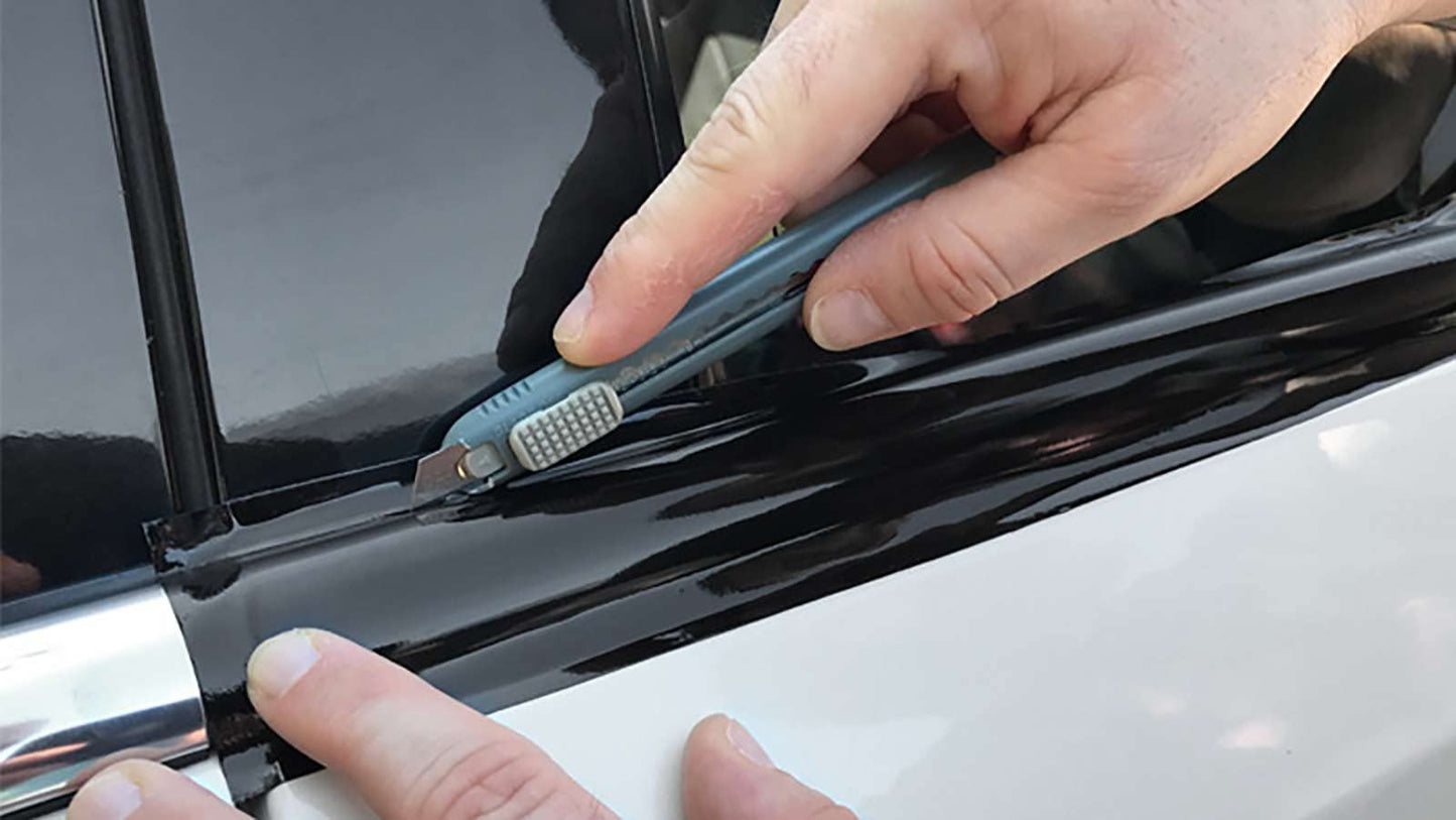 4 inchesx75 Feet Gloss Black Vinyl Wrap Kit for Black Out Chrome Delete Window Trim Door Trim Made from Genuine 3M 2080 Film