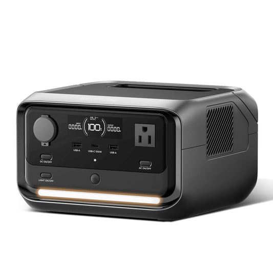 EF ECOFLOW Portable Power Station RIVER 3 Plus, 286Wh/12800mAh LiFePO4 Battery, 3 Up to 1200W AC Outlets, <10 MS UPS, Expandable to 858Wh, <30 dB Quiet, 1Hr Fast Charging Generator for Outdoor Camping