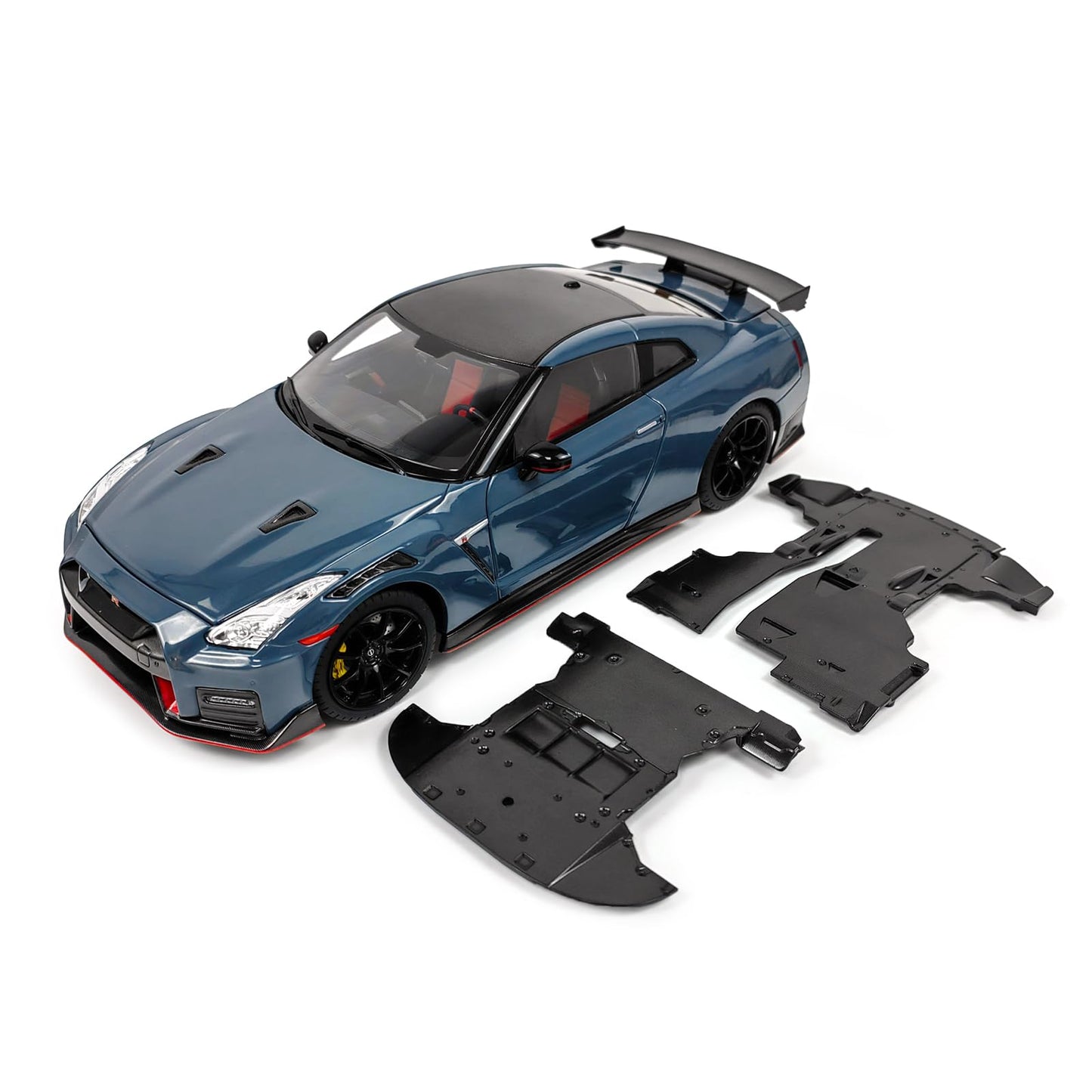 PAUDI Model 1/18 Scale GT-R R35 2022 Diecast Model Car – Dark Gray Finish, Premium Metal Body with Working Suspension and Opening Panels
