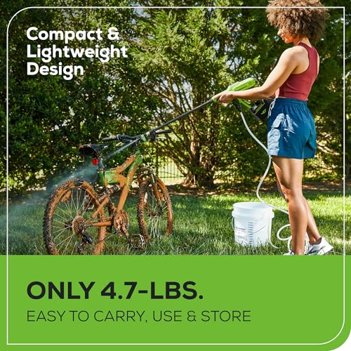 Greenworks 40V (600 PSI 0.8 GPM) Power Cleaner, 2Ah USB Battery and Charger Included