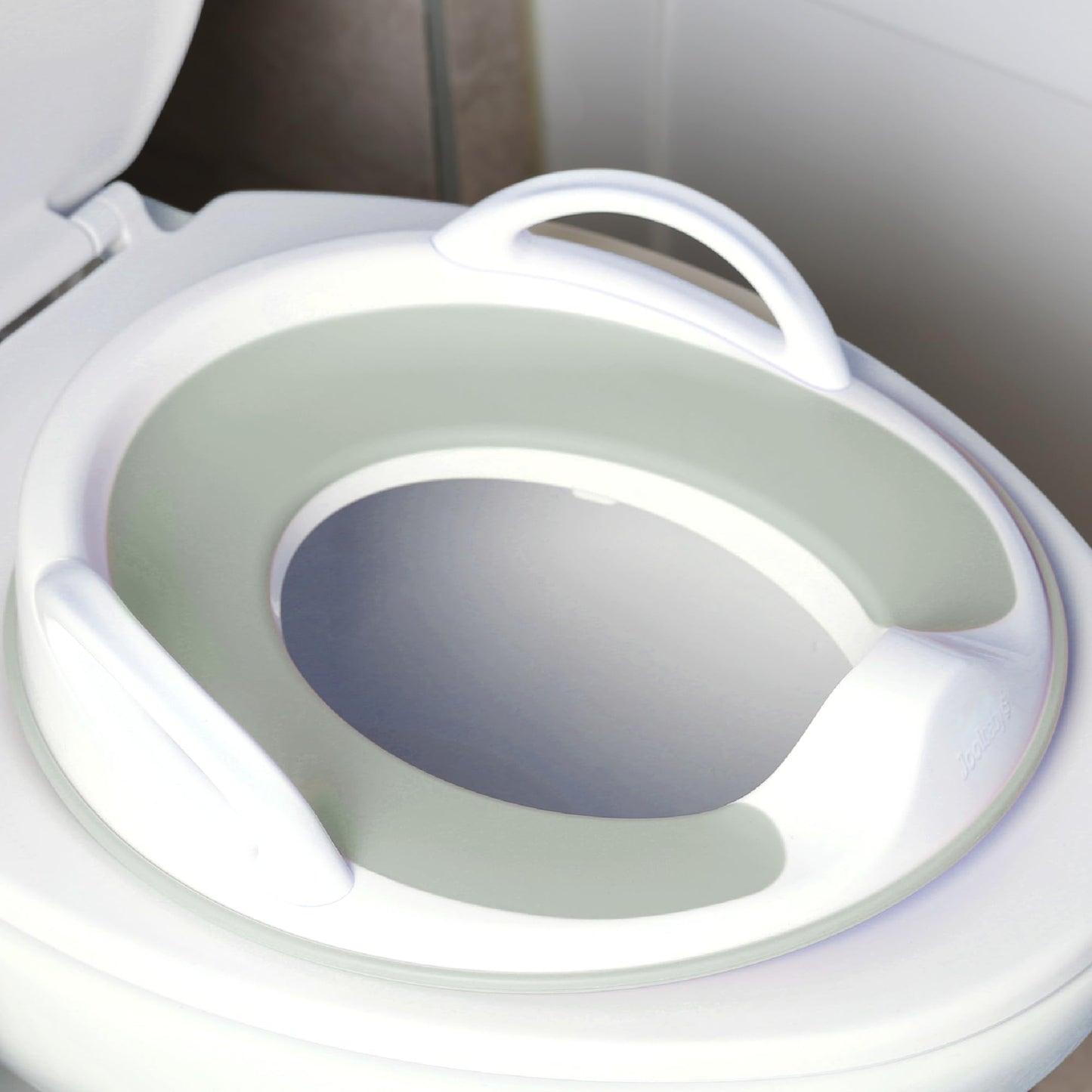 Jool Baby Potty Training Seat for Boys and Girls With Handles, Fits Round & Oval Toilets, Non-Slip with Splash Guard, Includes Free Storage Hook (Sage)