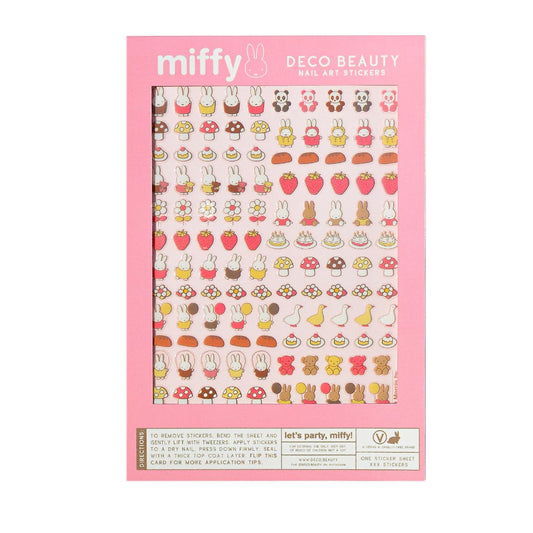 Deco Beauty Let’s Party, Miffy!-Super Thin & Easy-to-Apply Nail Art with the Cutest Designs-Durable & Long-Lasting Nail Art Stickers and Decals for Women, for DIY At-Home & Salon-Quality Nails