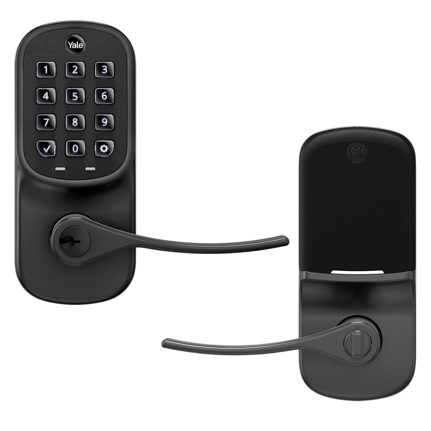 Yale Assure Lever Keypad with Z-Wave in Black Suede